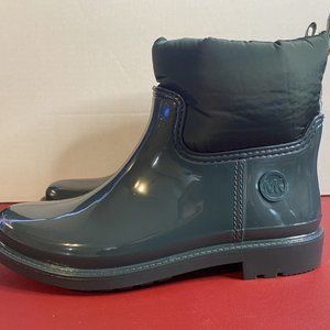 MICHAEL Michael Kors Blakely Rain Bootie Rubber 49F1BLFE6Q Green size:6 NWT